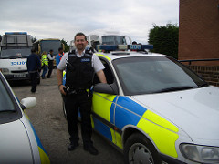 Dave with Police Vauxhall Omega MV6